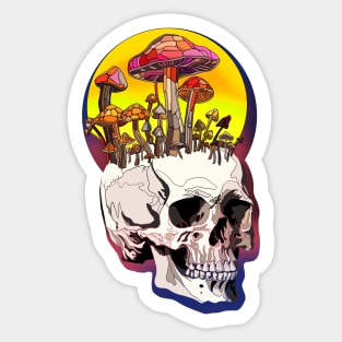 Mushroom Skull Sticker